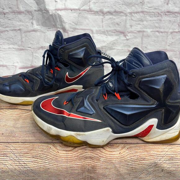 Nike Lebron XIII 807219-461 Men's Blue Lace Up Basketball Shoe Size US 11.5 - Picture 3 of 6